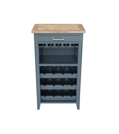Signature Blue Wine Rack / Glass Storage Cabinet by Baumhaus | Style Our Home