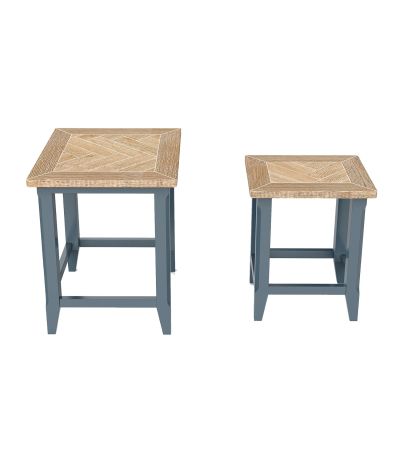 Signature Blue Nest of Two Tables by Baumhaus | Style Our Home