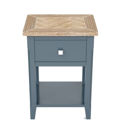 Signature Blue One Drawer Lamp Table by Baumhaus | Style Our Home