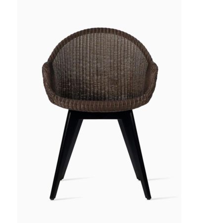 Avril High Back Dining Chair with Black Wood Base - Style Our Home