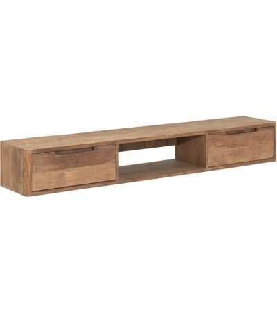 Bliss No.1 Small Hanging TV Stand, 2 Drawers, Open Rack by DTP Interiors | Style Our Home