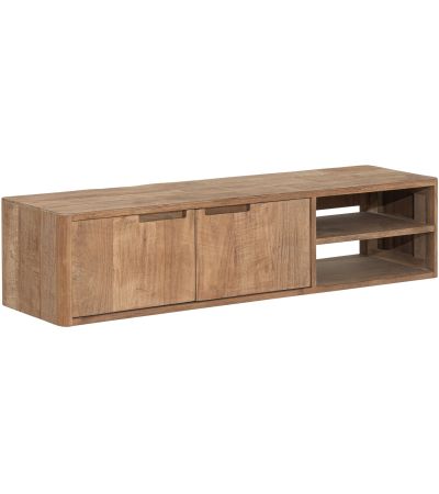 Bliss No.2 Small Hanging TV Stand, 2 Doors, 2 Open Racks by DTP Interiors | Style Our Home