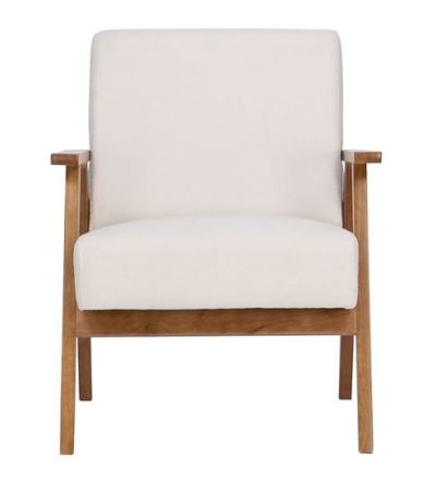 Ellwood Fabric Armchair - Cream & Oak by Birlea | Style Our Home