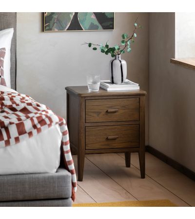Camvaro 2 Drawer Bedside Walnut