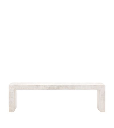 Calrion Dining Bench Whitewash by Gallery Living | Style Our Home