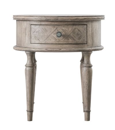 Mustique Round 1 Drawer Side Table - Style Our Home