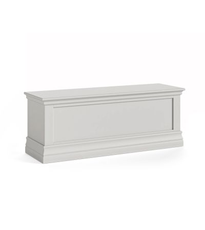 Burgundy Light Grey Blanket Box by Condell/Global Home Group | Style Our Home
