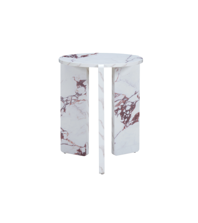 Halo Side Table Marble Effect