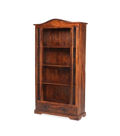 Jali Living Tall Bookcase - 1 Drawer by Heritance Furniture | Style Our Home