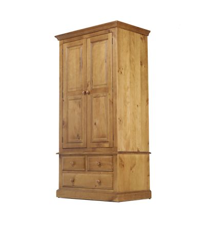 Henley PineDouble Wardrobe with Drawers by Heritance Furniture | Style Our Home