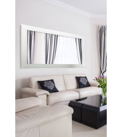 Thalia Bright White Large Layered Wall Mirror 