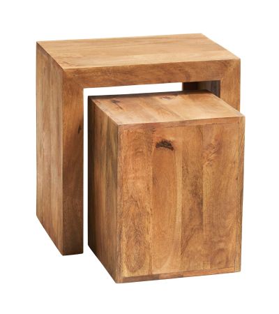 Karoo Light Mango Cubed Nest Of 2 Tables
