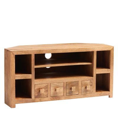 Karoo Light Mango Corner Tv Unit by Karvello Designs | Style Our Home