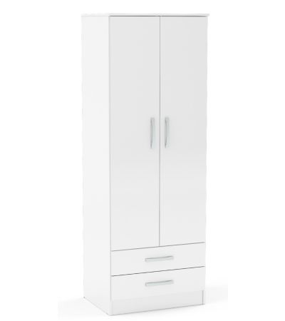Lynx White 2 Door Combi Wardrobe