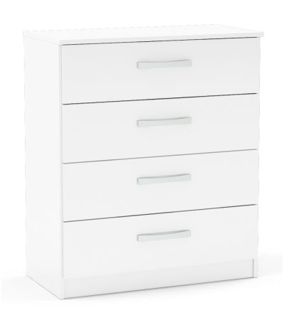 Lynx White Grey 3 Drawer Bedside