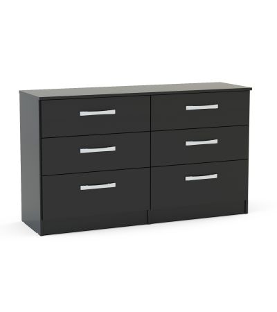 Lynx Black 6 Drawer Chest