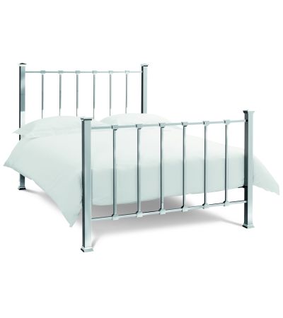 Bentley Designs Madison Double Shiny Nickel Bed - 135cm  - Style Our Home 