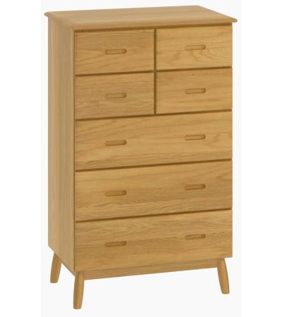 Malmo Oak 4+3 Drawer Tall Chest - Style Our Home