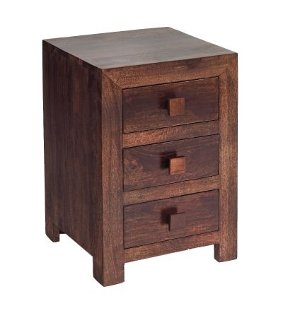 Karoo Dark Mango 3 Drawer Bedside