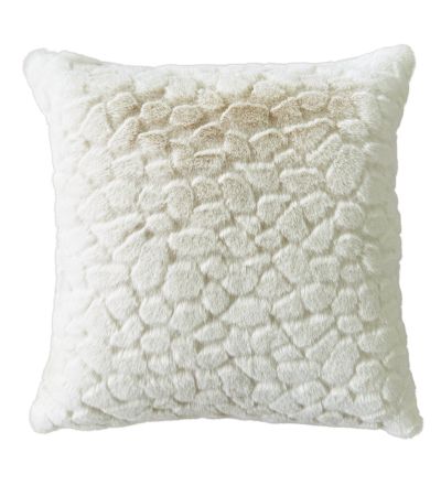 Cloud Design Faux Fur Cushion Ivory by Malini | Style Our Home