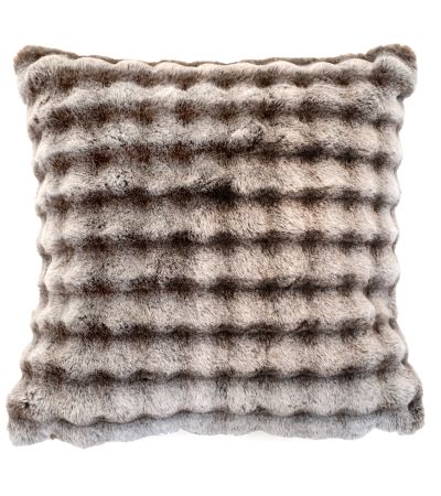 Soft Bubble Cushion Faux Rabbit Taupe by Malini | Style Our Home