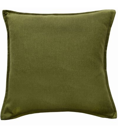 Poly Linen Mix With Flange Olive by Malini | Style Our Home