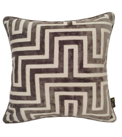 Maze Cut Velvet Pm Choc by Malini | Style Our Home