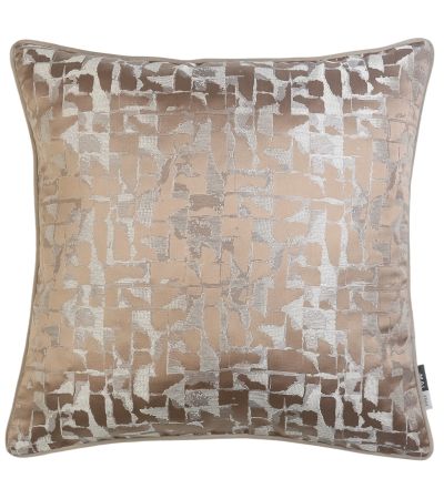 Jaq Abstract Square Satin Taupe by Malini | Style Our Home