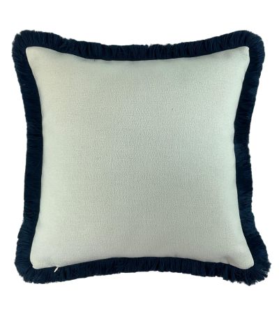 Slub With Heavy Navy Fringe by Malini | Style Our Home