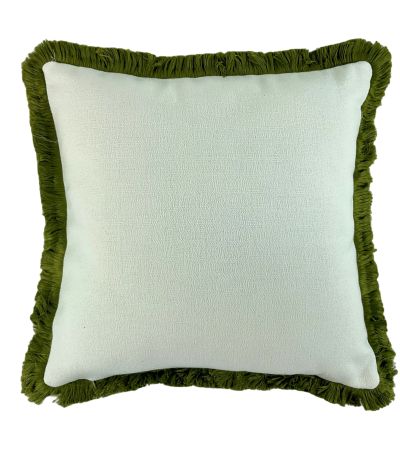 Slub With Heavy Olive Fringe by Malini | Style Our Home