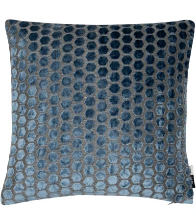 Large Hex Cut Vevlet Blue by Malini | Style Our Home