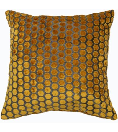 Large Hex Cut Velvet Gold by Malini | Style Our Home
