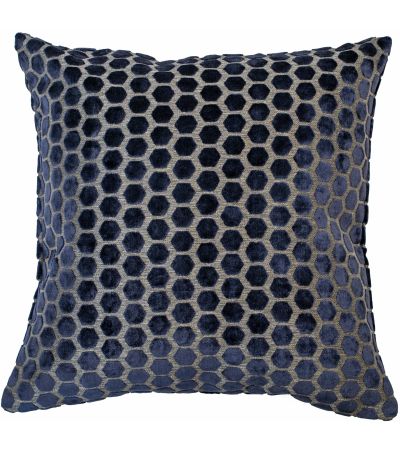 Large Hex Cut Velvet Navy by Malini | Style Our Home