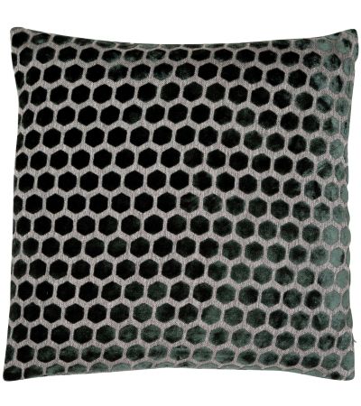 Large Hex Cut Velvet Pine Green by Malini | Style Our Home