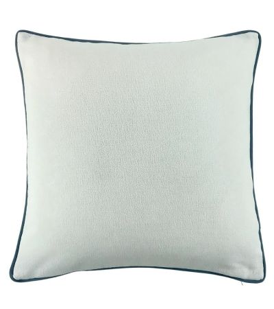 Lge Slub Cream With Blue Piping And Blue Rev by Malini | Style Our Home