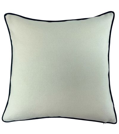 Lge Slub Cream With Navy Piping And Navy Rev by Malini | Style Our Home