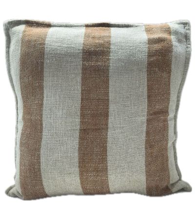 Viscose Linen Stripe Rust by Malini | Style Our Home
