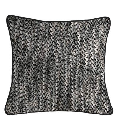 Herringbone Textured Cushion Black by Malini | Style Our Home