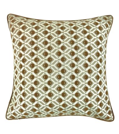 Piped Geo Jaq Cushions Whiskey by Malini | Style Our Home
