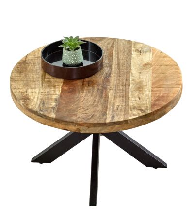 Wessex Solid Wood Coffee Table With Metal Spider Legs