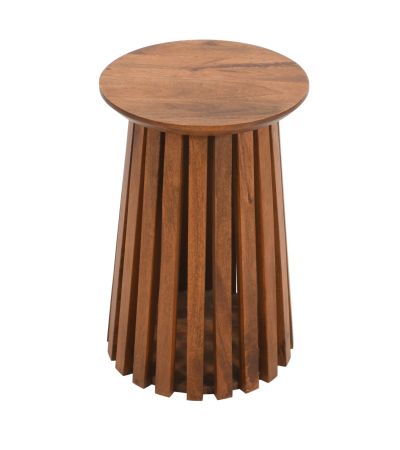 Oakhaven Slatted Mango Wood Side Table