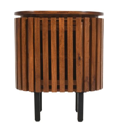Oakhaven Slatted Mango Wood Bedside Table