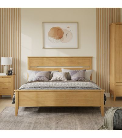 Velsta Oak 4Ft 6 Bed Double by Hertiance Furniture | Style Our Home