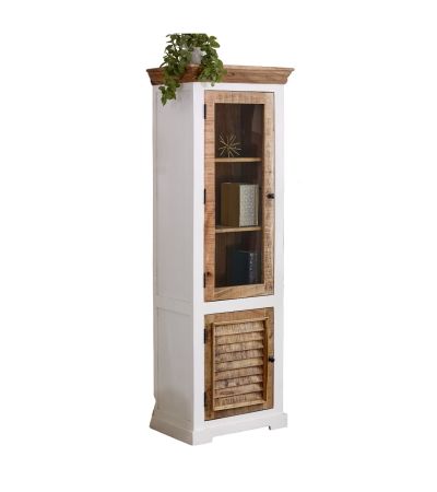 Timberlane Wood Bookcase/Display Cabinet - 3 Shelves & 1 Door