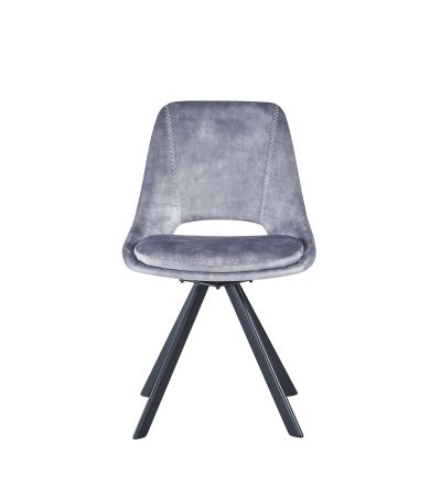 Kasper S Velvet Light Grey - Swivel Black Legsby Hertiance Furniture | Style Our Home