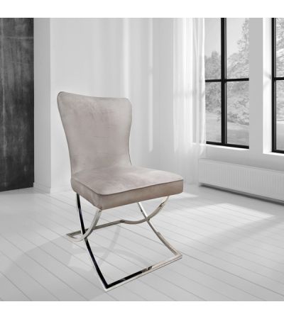 Hugo Taupe Chair by Indus Valley