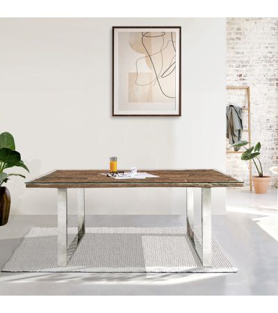 Railway Sleeper 180cm Dining Table by Indus Valley