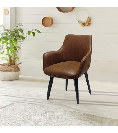 L15 Vintage Tan Chair by Indus Valley