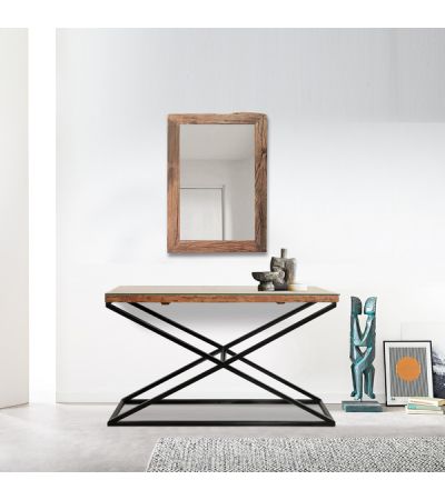 Phoenix Console Table With Glass by Indus Valley