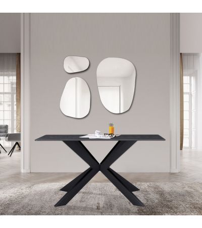 Apollo Black Dining Table by Indus Valley